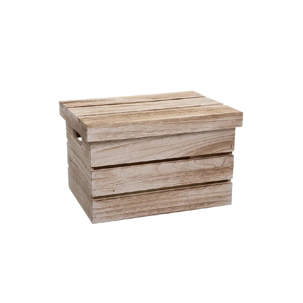 Caisse en bois pour rangement en intérieur - 30 x 20 x 15